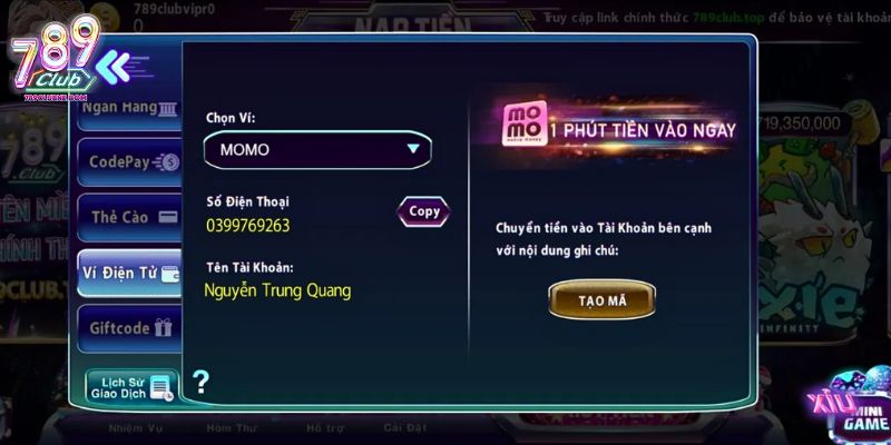 Đánh giá ưu điểm của việc nạp tiền tại 789Club
